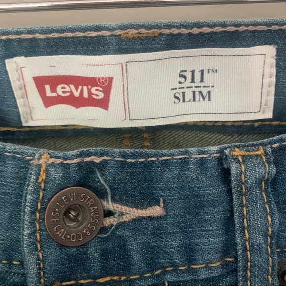 LEVI’S 511 Slim Boys Jeans Mid-Rise Denim Size 16 - Picture 2 of 16